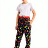 Boys Pajama Pants Soft Polyester Elastic Waistband Black-3