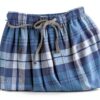 Boys Cotton Pajama Shorts Plaid Check Loose Style Elastic-4