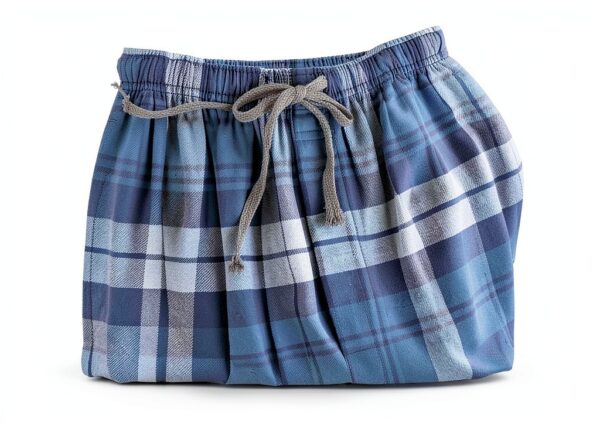 Boys Cotton Pajama Shorts Plaid Check Loose Style Elastic-4