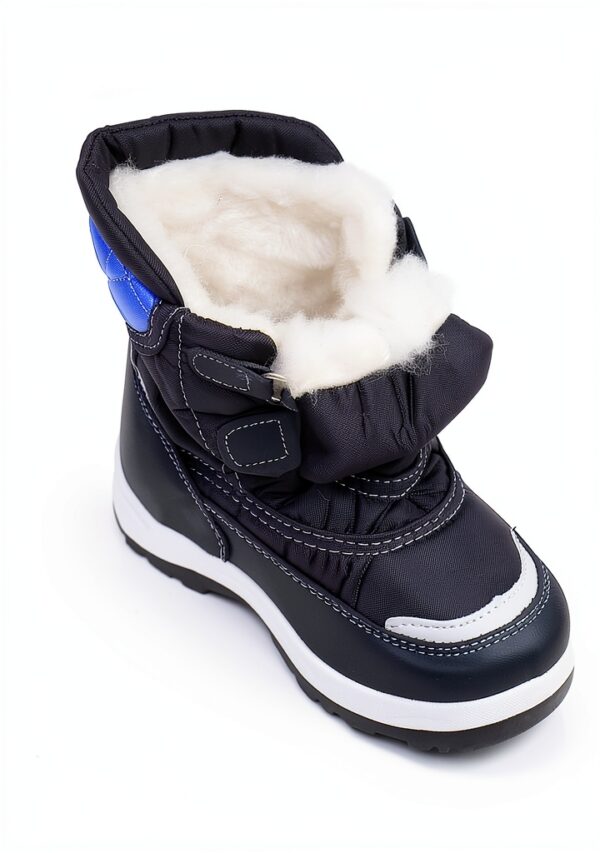 Boys Snow Boots Water Resistant Easy On Hook Loop Design-2