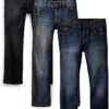 Boys Jeans The Childrens Place Cotton Straight Leg 3-Pack-0