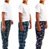 Boys Pajama Pants 3-Pack Soft Fabric Elastic Waistband-6