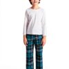 Boys Micro Fleece Pajama Pants Plaid Soft Adjustable Waist-4