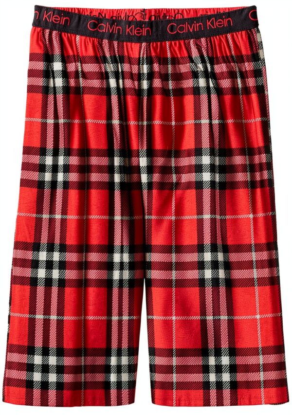 Calvin Klein Boys Pajama Pants Soft Polyester Plaid Design-3