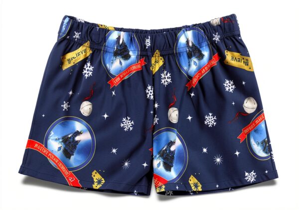 Polar Express Pajama Pants Intimo Boys Soft Holiday Design-3