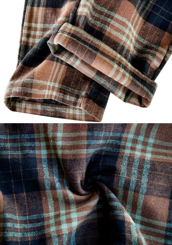 Boys Flannel Pajama Bottoms Cotton Plaid Loose Fit Teens-3