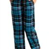 Boys Micro Fleece Pajama Pants Plaid Soft Adjustable Waist-0