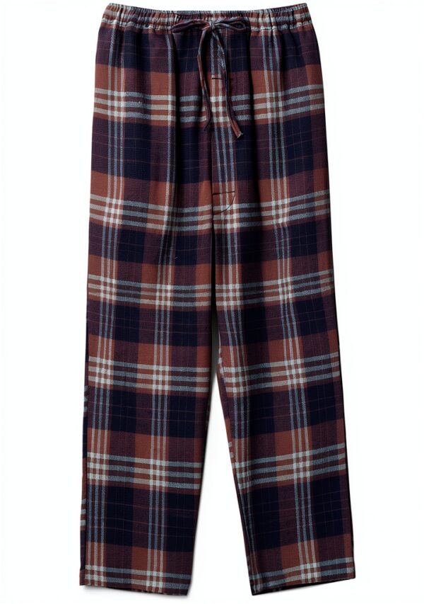 Boys Flannel Pajama Bottoms Cotton Plaid Loose Fit Teens-5