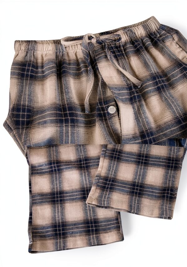 Boys Flannel Pajama Bottoms Cotton Plaid Loose Fit Teens-1