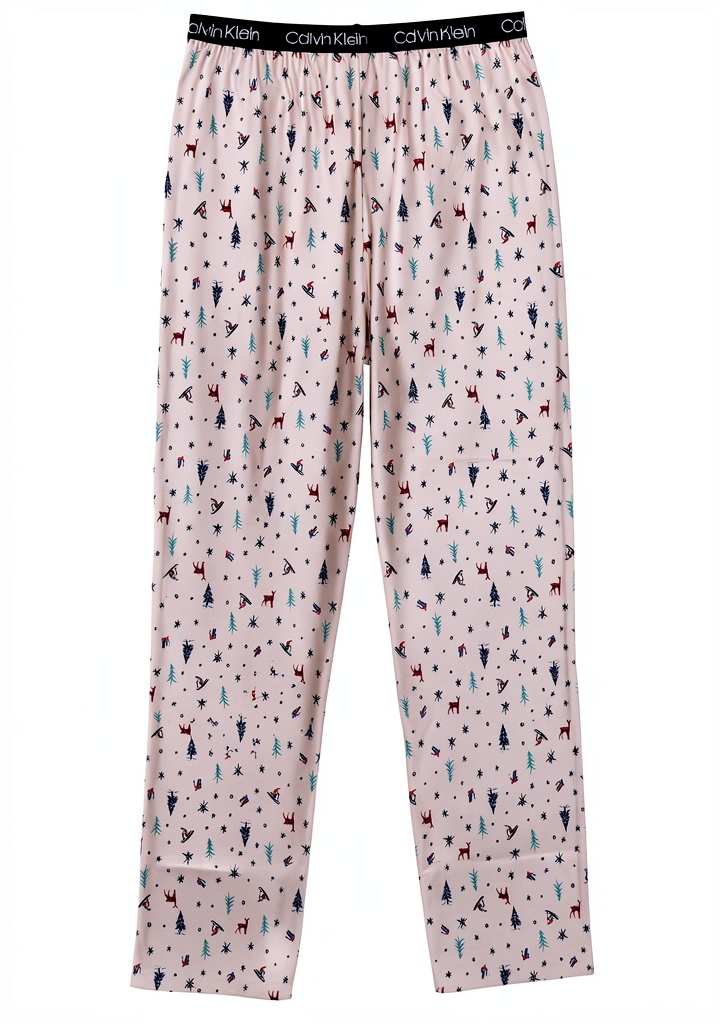 Calvin Klein boys pajama pants in Red Classic Plaid on a bed