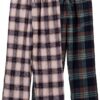 Boys Flannel Pajama Bottoms Cotton Plaid Loose Fit Teens-0