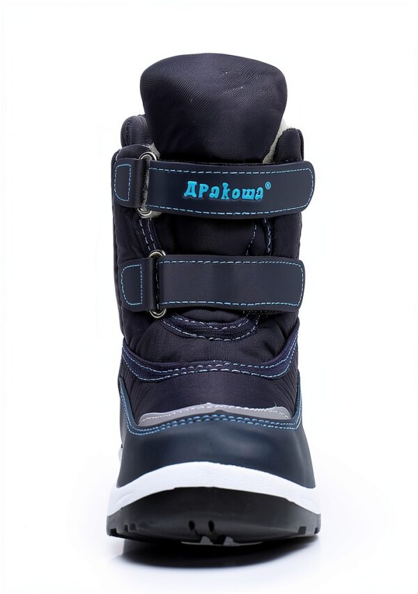 Boys Snow Boots Water Resistant Easy On Hook Loop Design-1