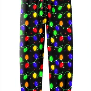 Boys Pajama Pants Soft Polyester Elastic Waistband Black-0