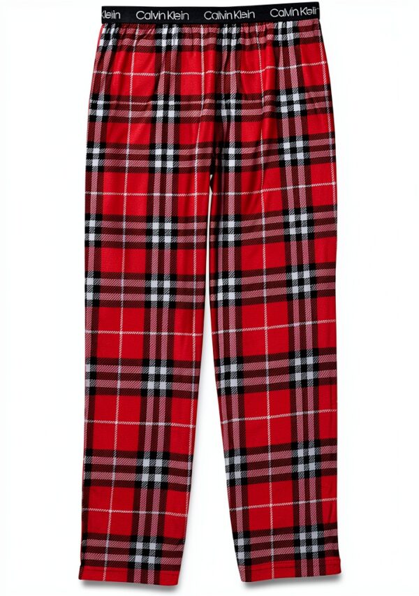 Calvin Klein Boys Pajama Pants Soft Polyester Plaid Design-0