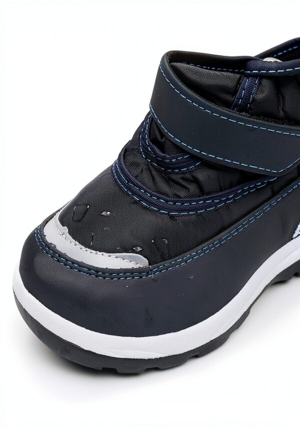 Boys Snow Boots Water Resistant Easy On Hook Loop Design-3