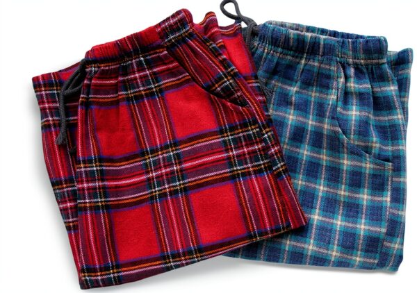 Boys Pajama Pants Soft Cotton Plaid Loose Fit Lounge Wear-4