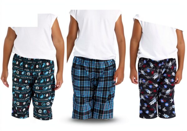 Boys Pajama Pants 3-Pack Soft Fabric Elastic Waistband-2