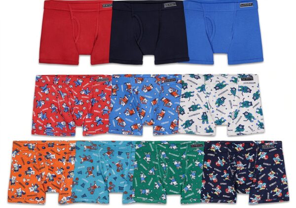 Fruit Of The Loom Boys Boxer Briefs Soft Breathable Comfort-0
