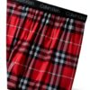 Calvin Klein Boys Pajama Pants Soft Polyester Plaid Design-2