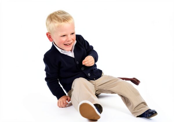 French Toast Boys Pants Power Knees Elastic Waist Navy Black-1