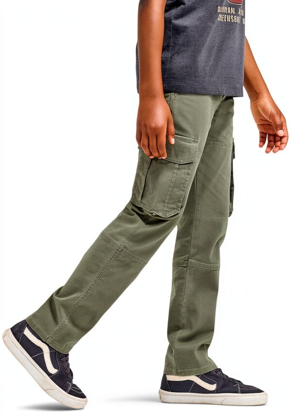 Wrangler Boys Cargo Pants Stretch Comfort Adjustable Waist-1