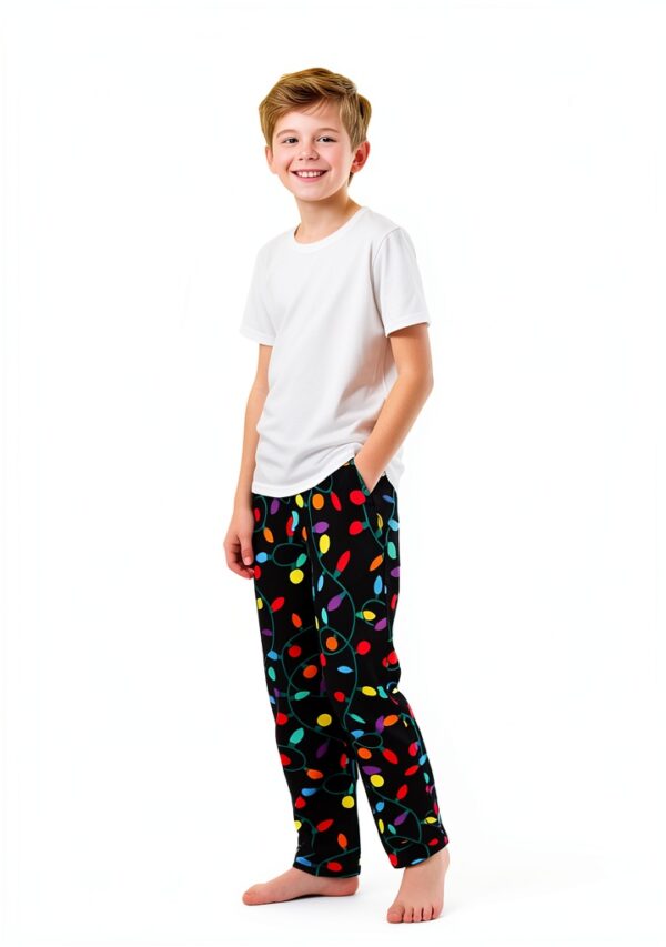Boys Cotton Pajama Pants Soft Drawstring Pockets-3