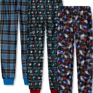 Boys Pajama Pants 3-Pack Soft Fabric Elastic Waistband-0