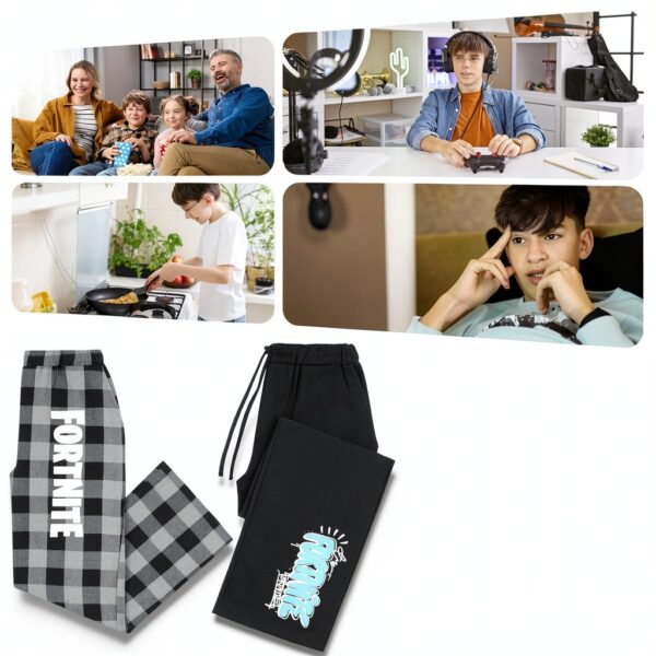 Fashion UK Boys Fortnite Pajama Pants Soft Gaming Lounge-3