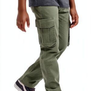 Wrangler Boys Cargo Pants Stretch Comfort Adjustable Waist-0