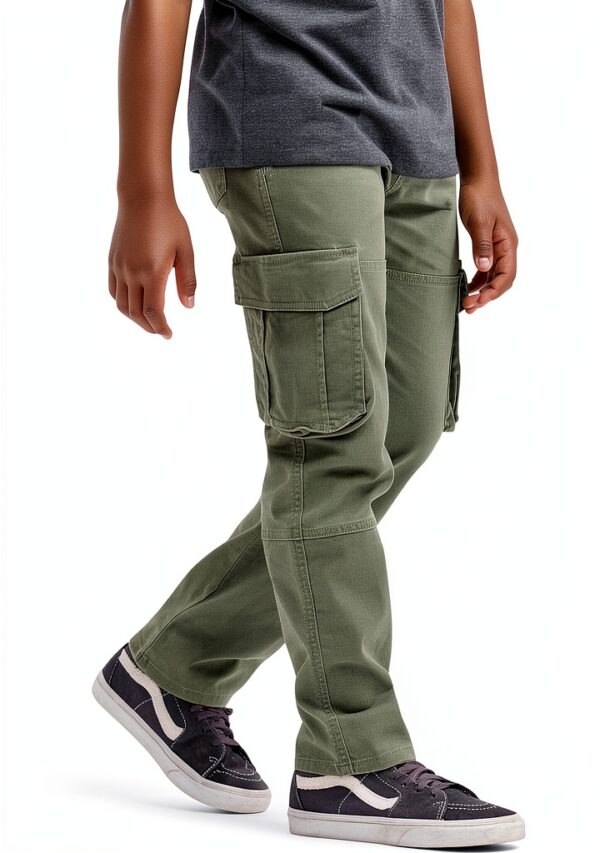 Wrangler Boys Cargo Pants Stretch Comfort Adjustable Waist-0