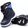 Boys Snow Boots Water Resistant Easy On Hook Loop Design-4